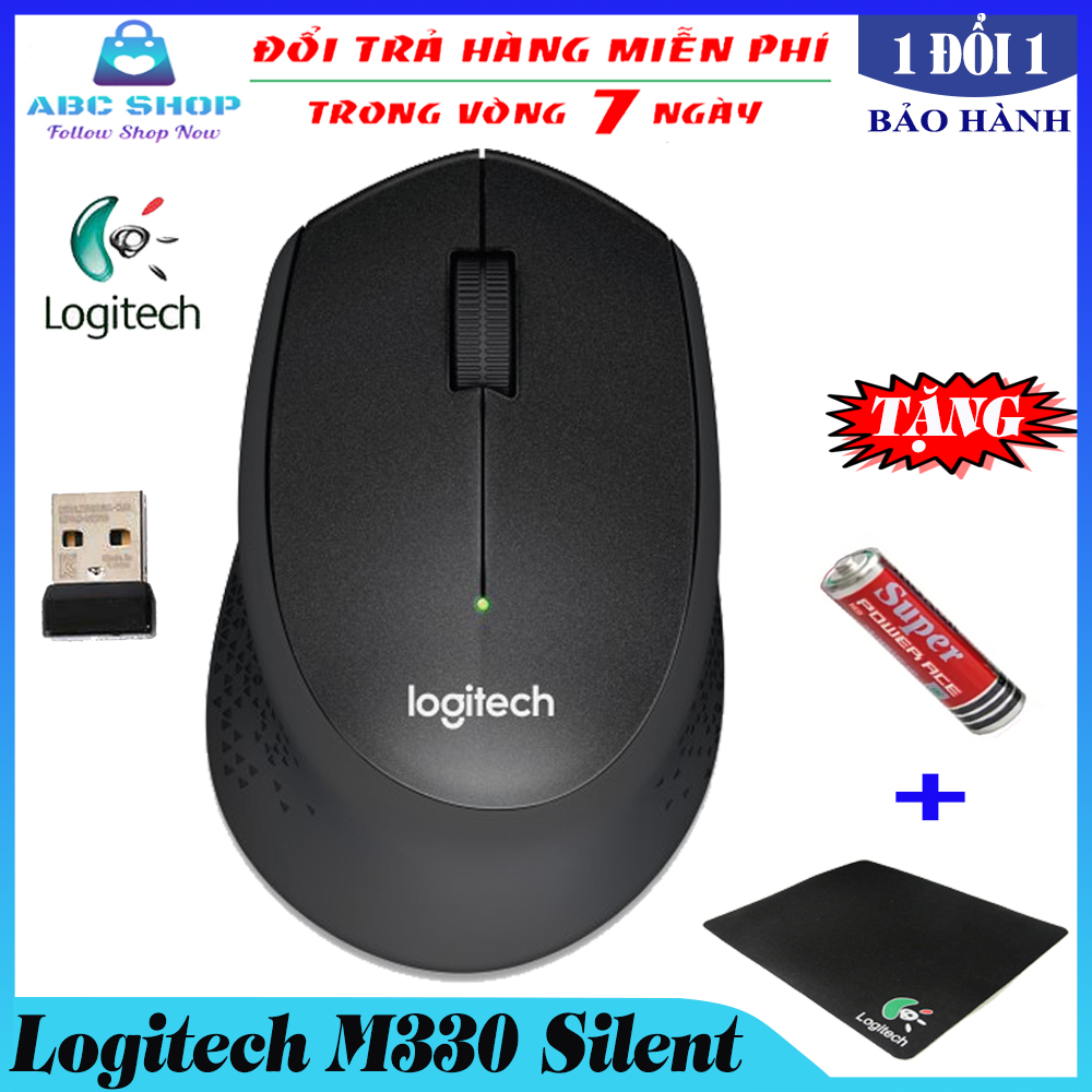 [HCM][HOT SALE] Chuột Vi Tính Không Dây Không Tiếng Ồn Logitech-M330 Cao Cấp – Mouse Wireless Logitech-M330 Silent – Chuột Không Dây Di Động Usb Kết Nối 10m 1000DPI – Bảo Hành 12 Tháng 1 Đổi 1