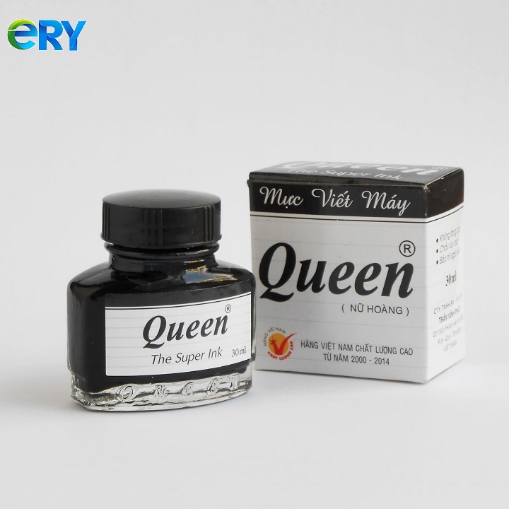 Mực bút máy Queen (Nữ Hoàng) - đủ màu, sản phẩm chất lượng cao và được kiểm tra kỹ trước khi giao hàng