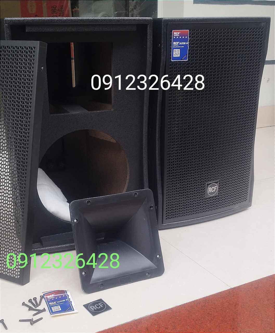 Vỏ loa full đơn bass 30 rcf nhập khẩu thái lan, vỏ loa thùng bát 30, tặng đầy đủ phụ kiện - giá 1 đôi