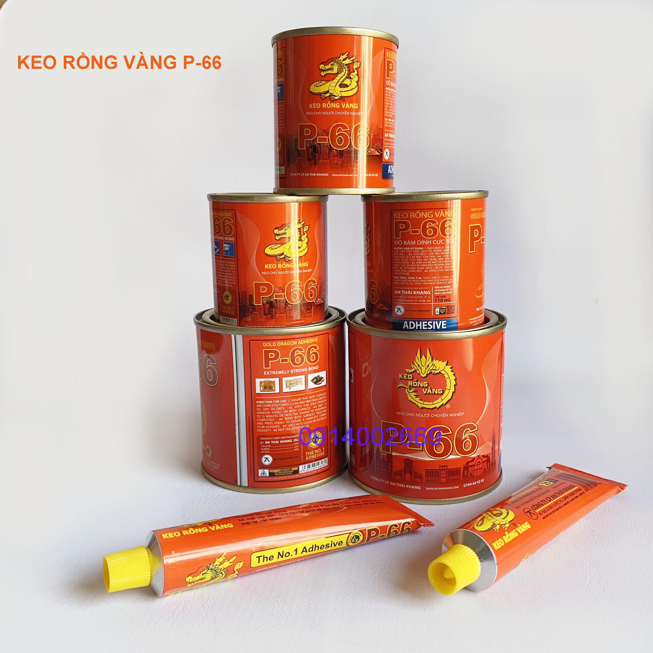 [Sỉ và Lẻ] Keo Rồng Vàng P-66, Keo Dán da,Keo dán ghế sofa, Keo Dán da Simili, Da Pu, Keo dán giầy dép, Keo siêu dính dán thùng loa