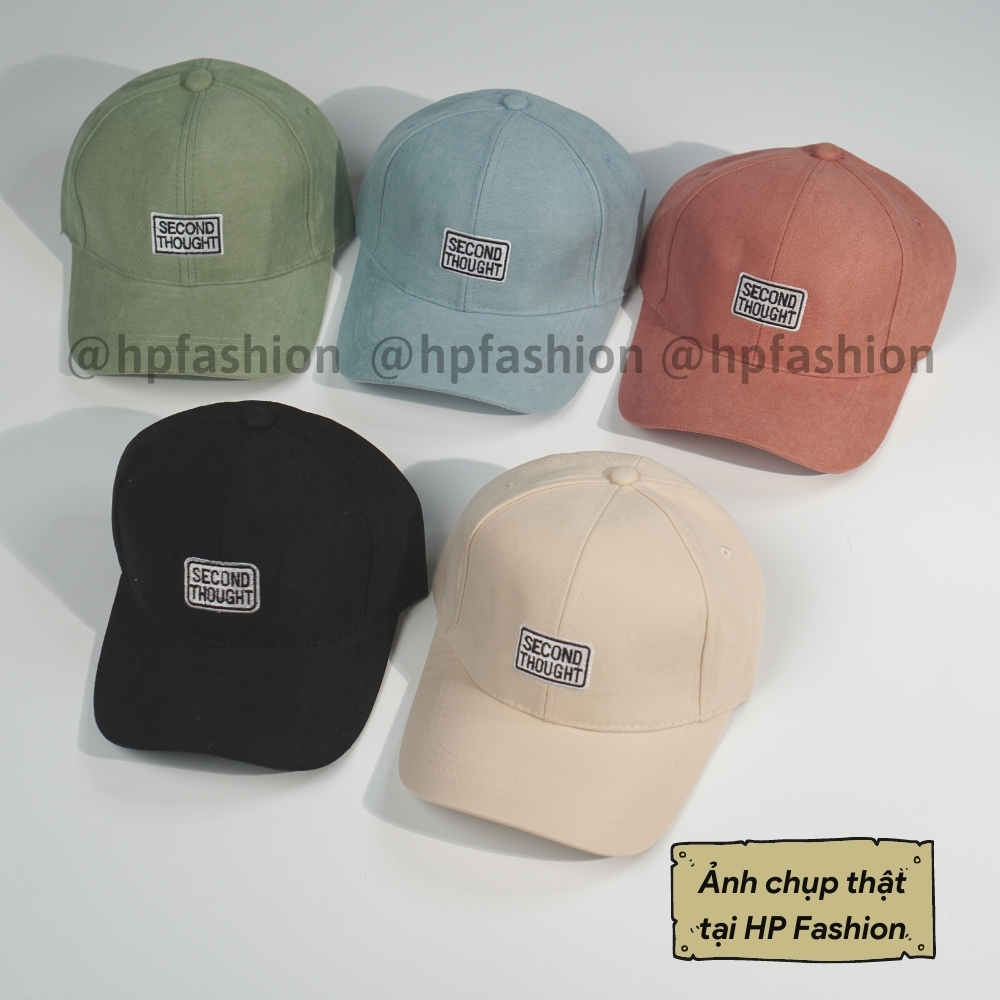 Mũ lưỡi trai ❤️ nón kết thêu chữ second thought phong cách ulzzang form unisex nam nữ n02