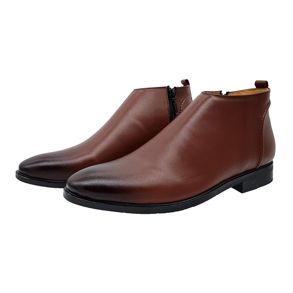 Chelsea Boot Nam Giày Boot Nam Cổ Lửng Da Bò Hiện Đại Cá Tính Ensado CL0813 (Đen - Nâu)