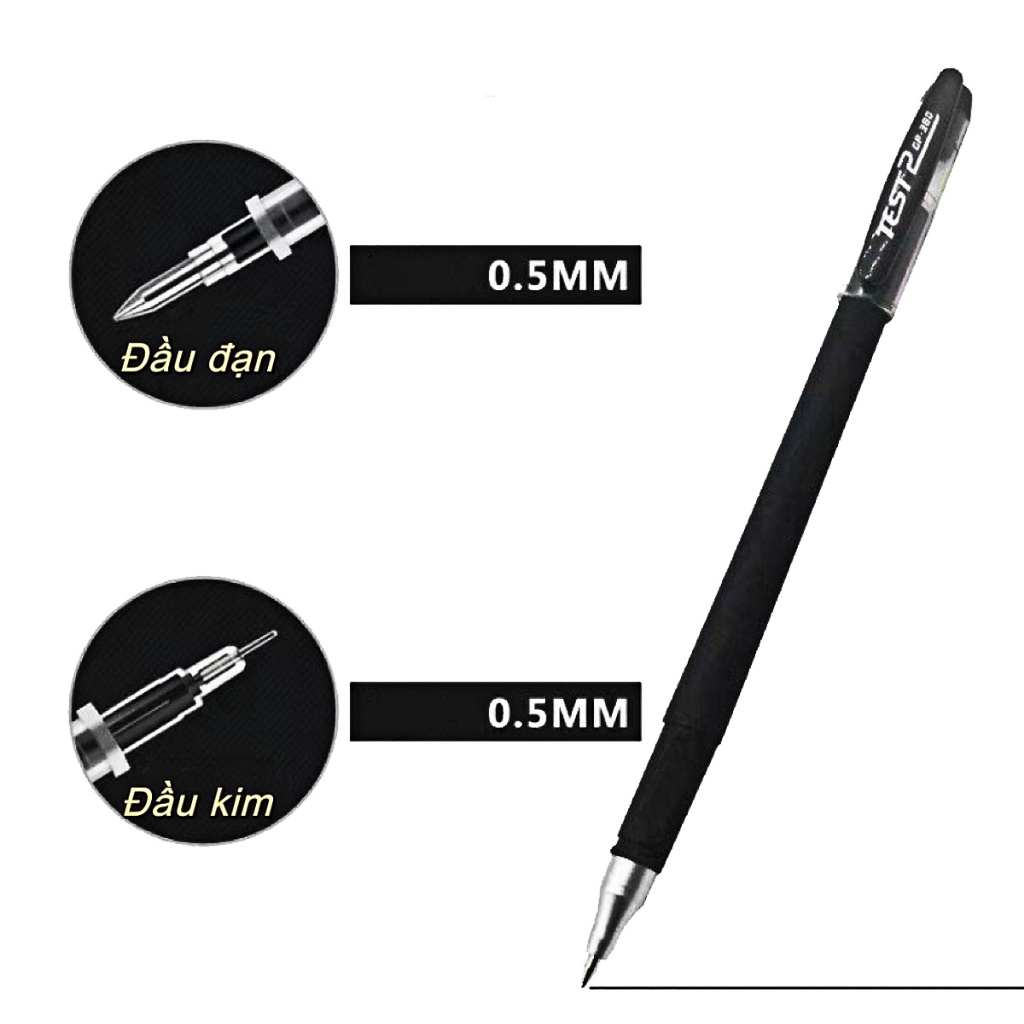 Bút chép kinh mực gel đen ngòi kim 0.5mm_Bút viết học sinh_Bút viết thịnh hành chép kinh