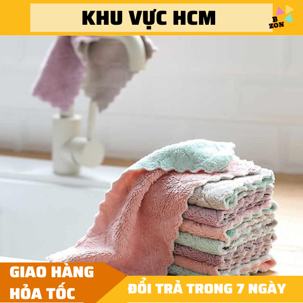 Khăn lau nhà bếp đa năng 2 mặt siêu thấm hút size 15x25cm