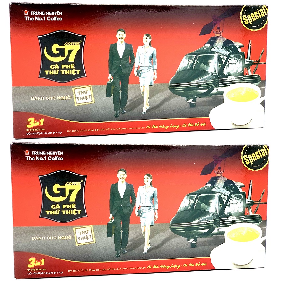Combo 02 Hộp Cà Phê G7 Trung Nguyên 3in1 Hộp 21 Gói