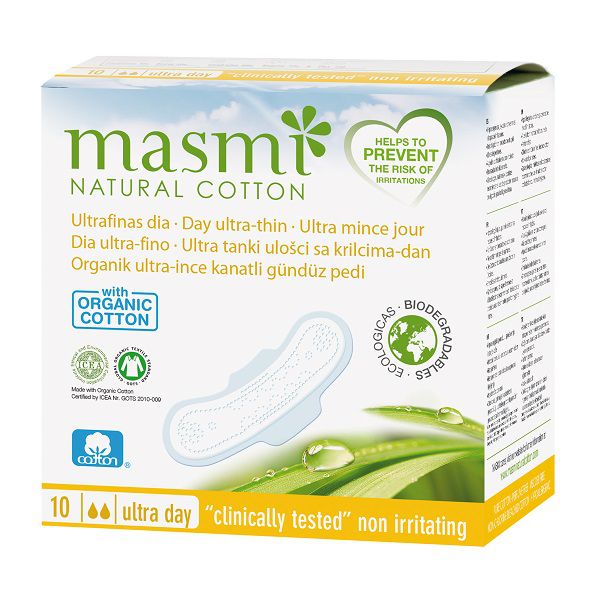 Masmi Organic Cotton Ultra-thin Pads with wings 10pcs