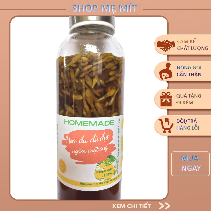 Hoa đu đủ đực ngâm mật ong lọ 300ml