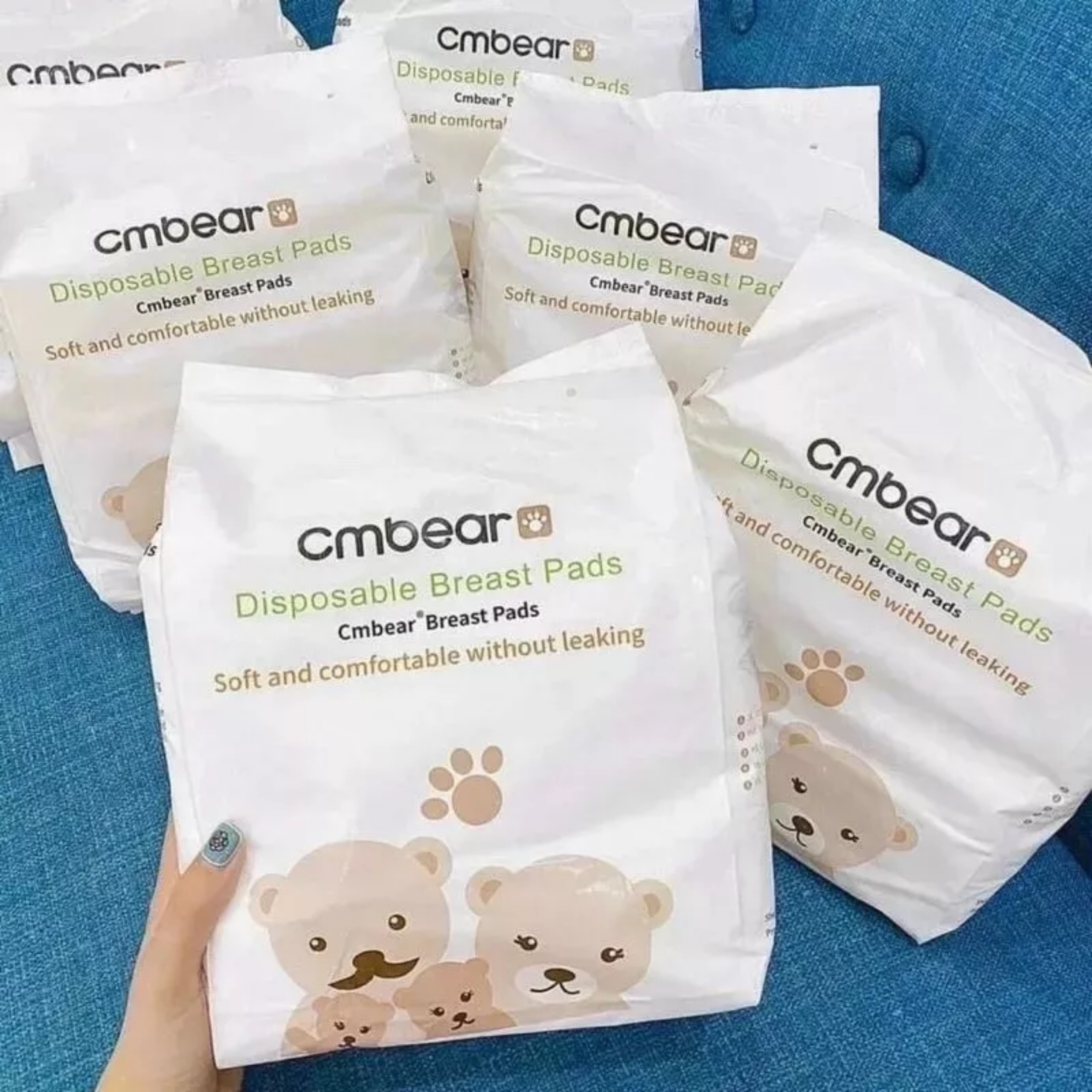 Thấm sữa Cmbear cho mẹ sau sinh, gói 108 miếng siêu thấm