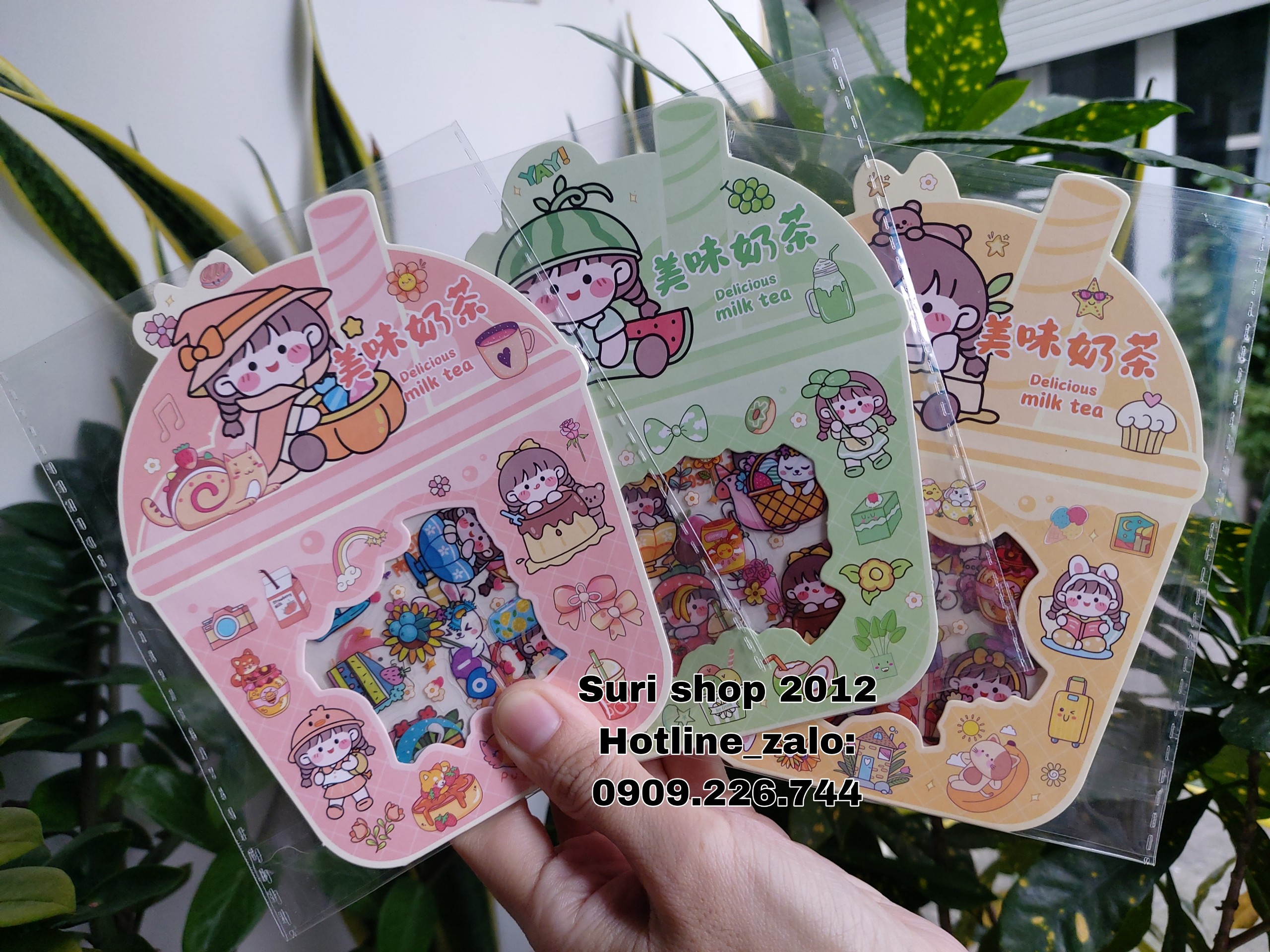 Hình dán ticker , icon trang trí tập vở,bình nước, điện thoại siêu cute loại 1 xịn
