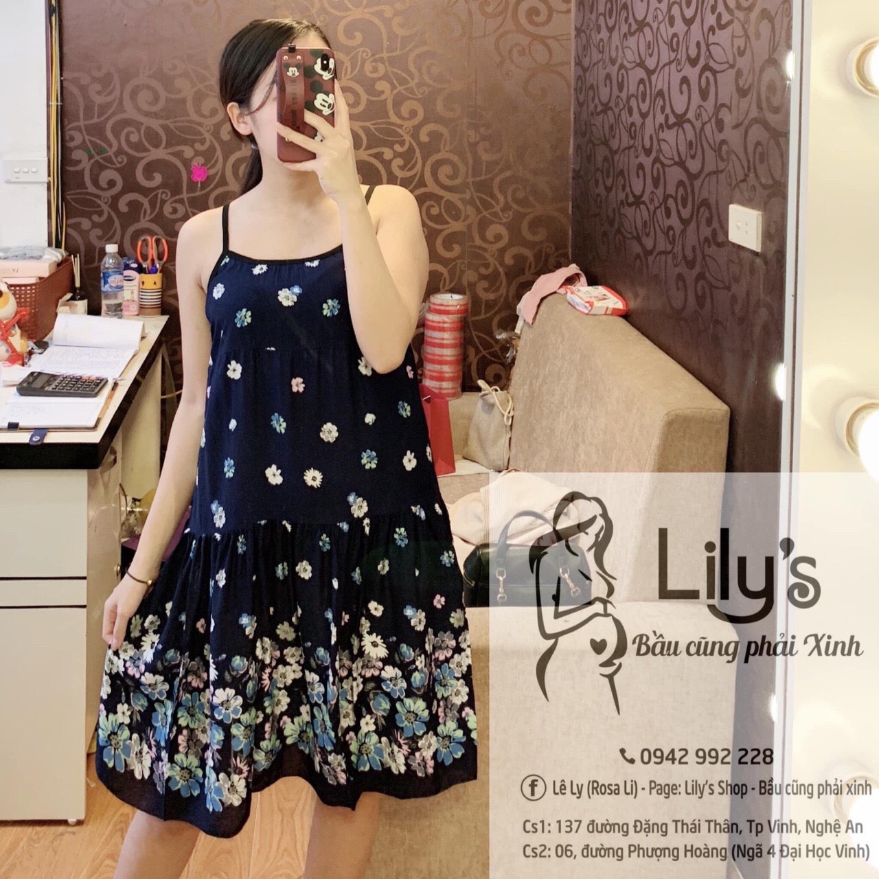 Váy dáng dài suông rộng – Đầm nữ form suông vintage-đầm bâu đẹp-váy bầu giá rẻ