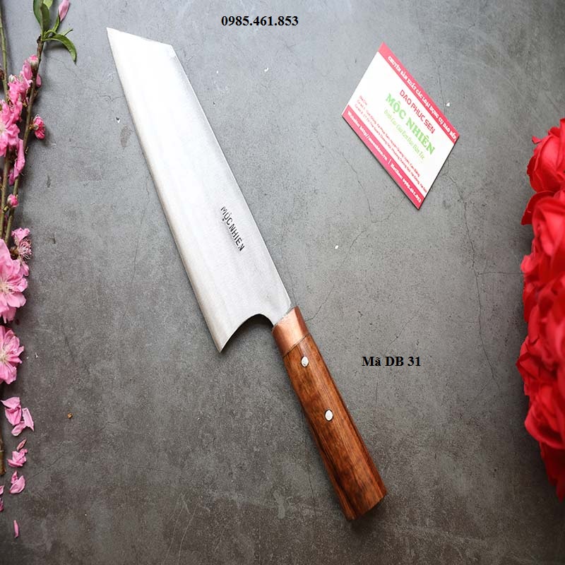Dao deba sắc bén thái - lọc - chặt kiểu dáng nhật rèn từ xưởng dao mộc nhiên phúc sen mã db31