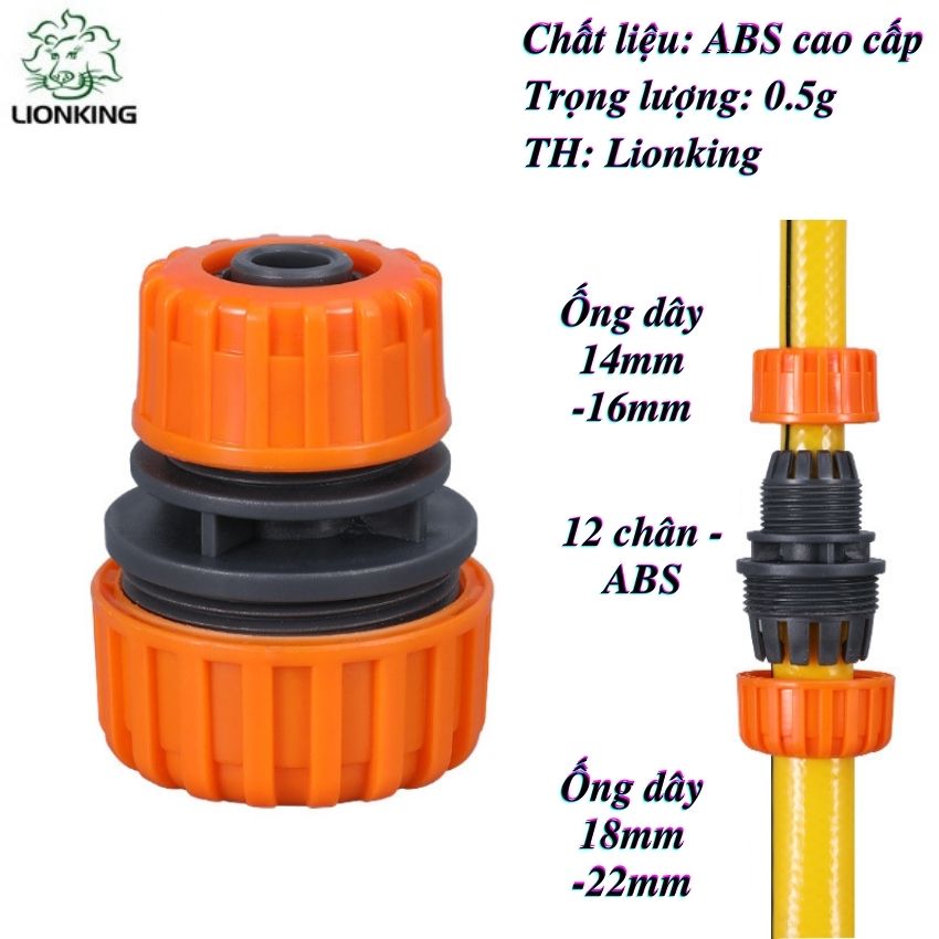 Khớp nối nhanh mang xông giảm ống dây từ phi 18- đến 22mm xuống còn 14 đến 16mm, phi 25 đến 32mm xuống 18 đến 22mm lionking
