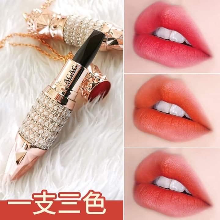 [HCM]Thỏi son 3 màu AGAG dưỡng ẩm màu sắc thời trang
