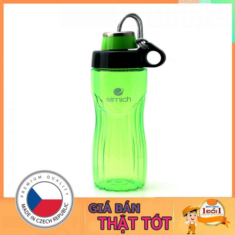 Bình nước thể thao elmich 580ml - made in czech