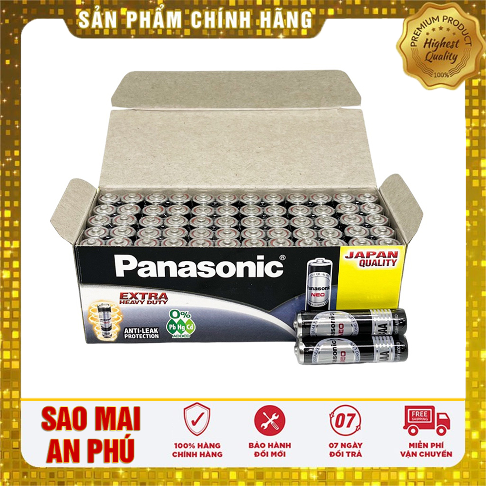 Pin aaa panasonic r03nt/2s, pin panasonic đen