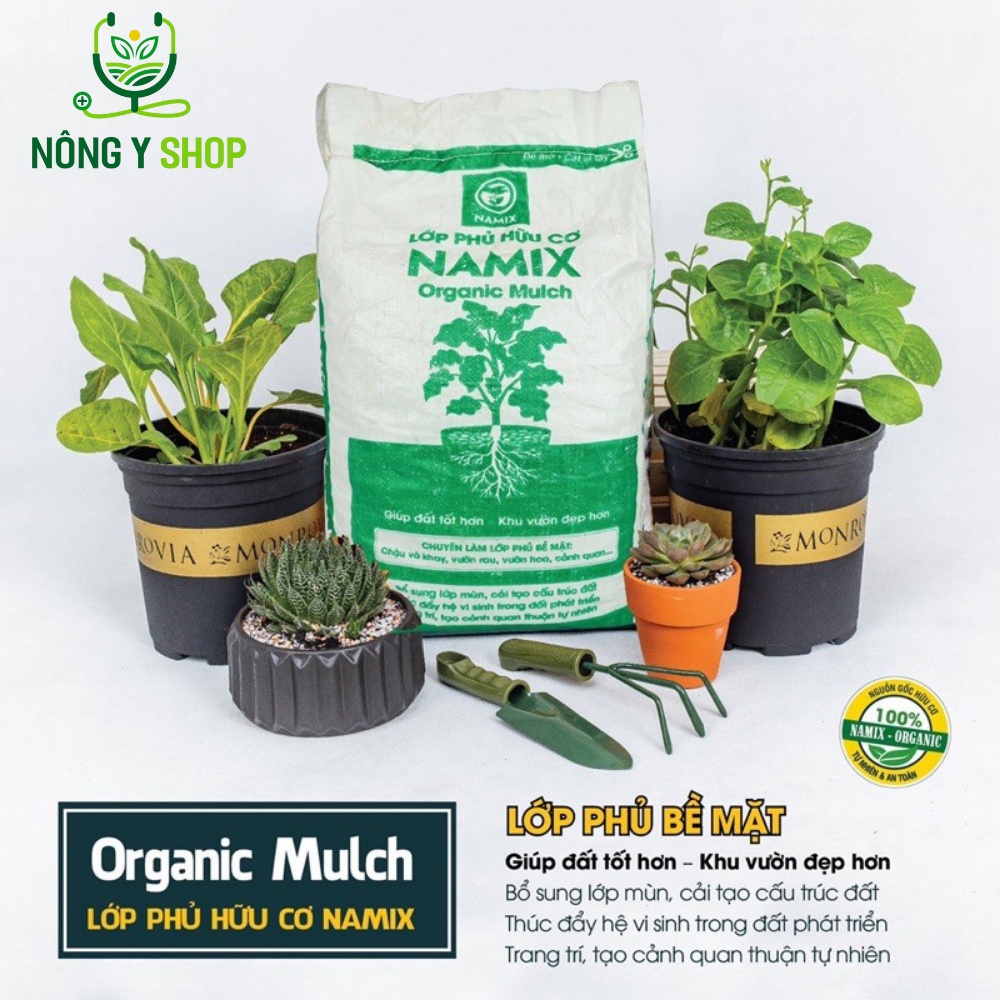 Lớp Phủ bề mặt Hữu Cơ Namix - Bảo vệ đất, chống nóng cây trồng, giữ nước - Túi zip 500g