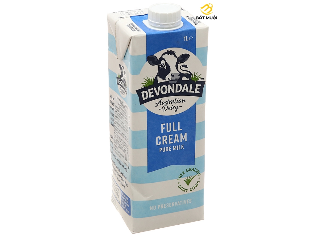 Sữa tươi nguyên kem không đường Devondale hộp 1 lít - Thùng 10 hộp - Tạp hóa Bát Muội