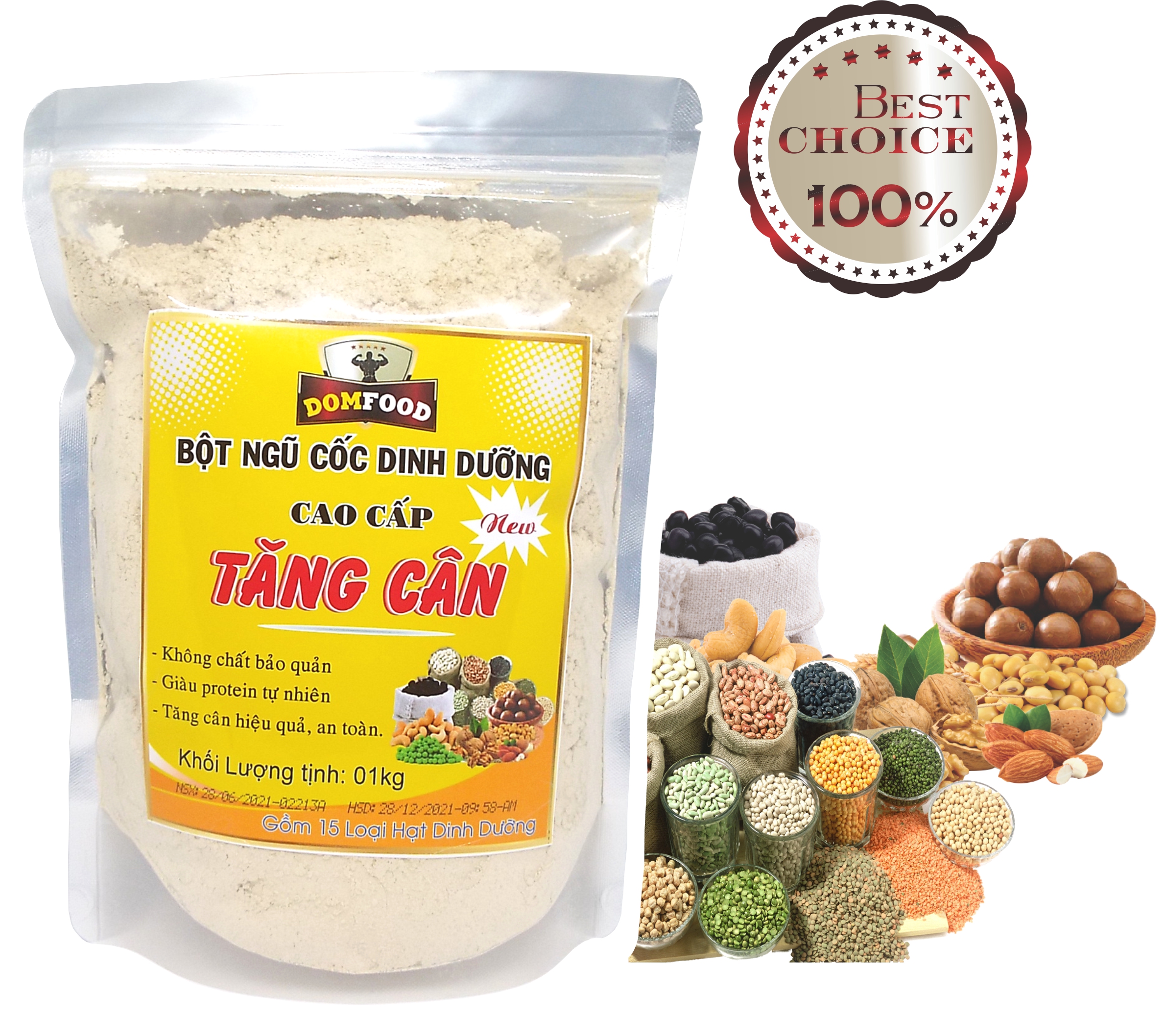 Bột tăng cân cho người gầy túi 1kg - đảm bảo tăng cân sau 7 ngày.