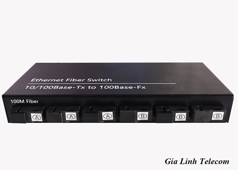 Bộ chuyển đổi quang điện 6 Quang 2 LAN - Converter quang 100Mbps
