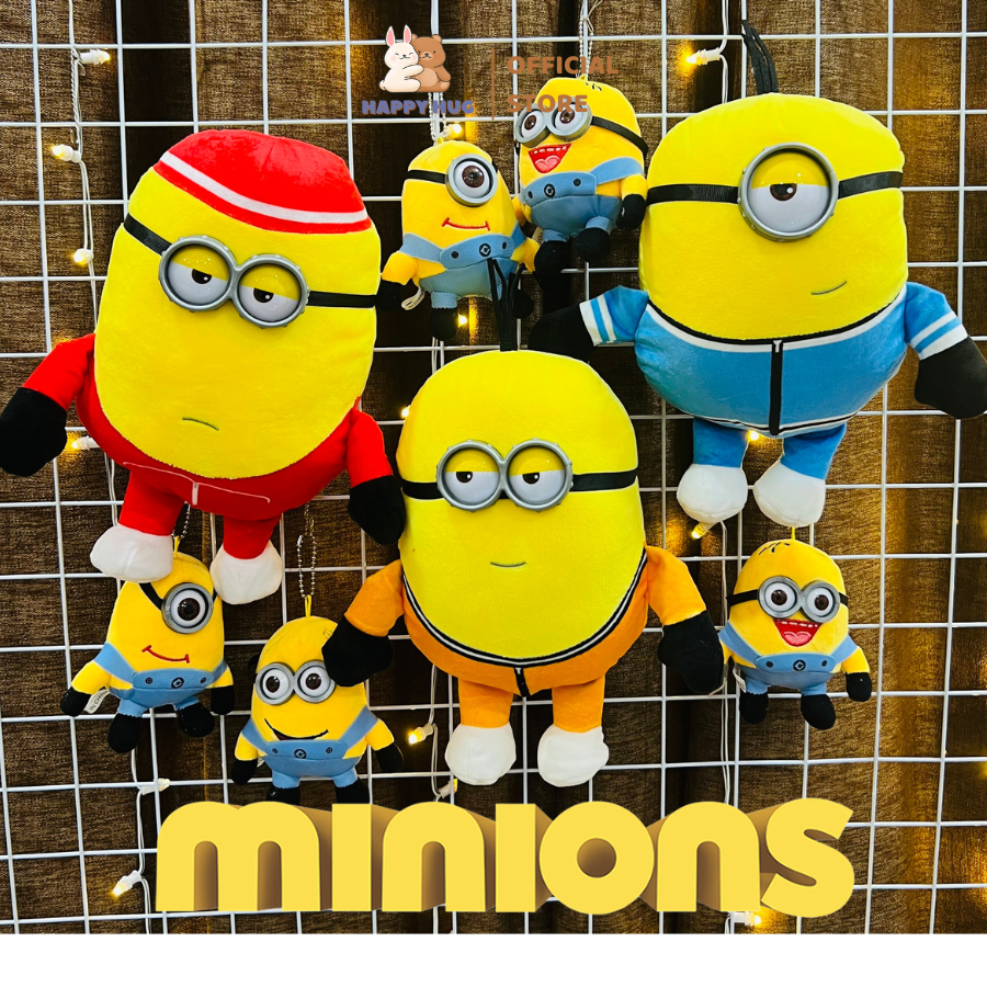 Gấu bông Minion, bộ móc khóa, đồ chơi gấu nhồi bông cho bé - Happy Hug