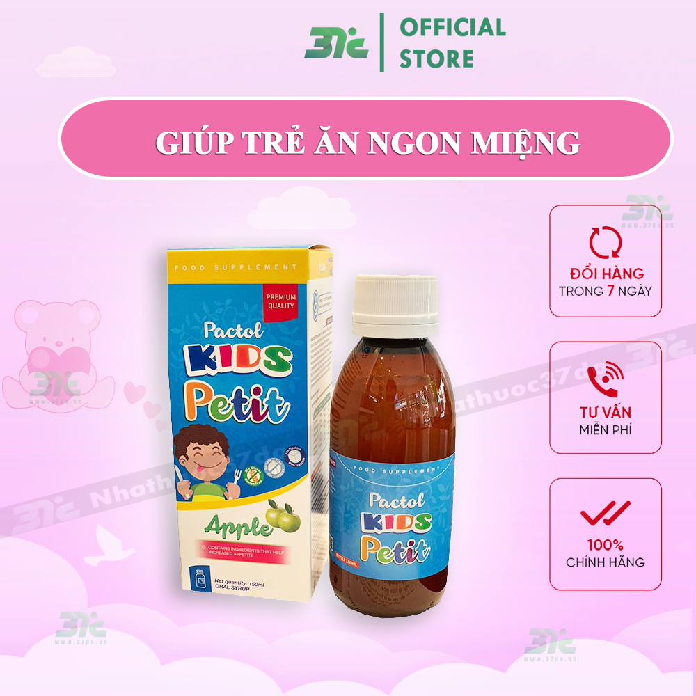 Pactol Kids Petit Syrup - Giúp trẻ ăn ngon miệng & Tăng cân, Tăng đề kháng