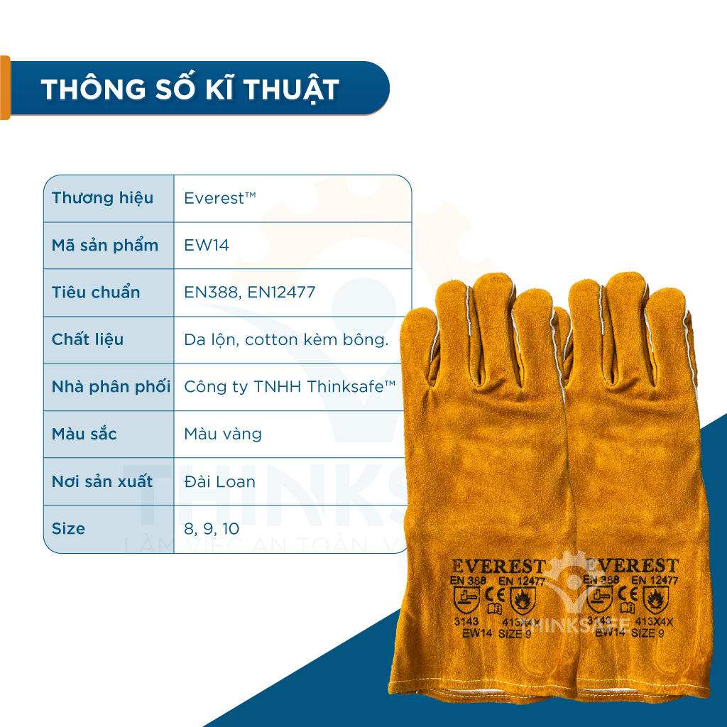 Everest EW14 flame retardant solar powered gloves heat resistant multi-function gloves for soldering iron-Intl