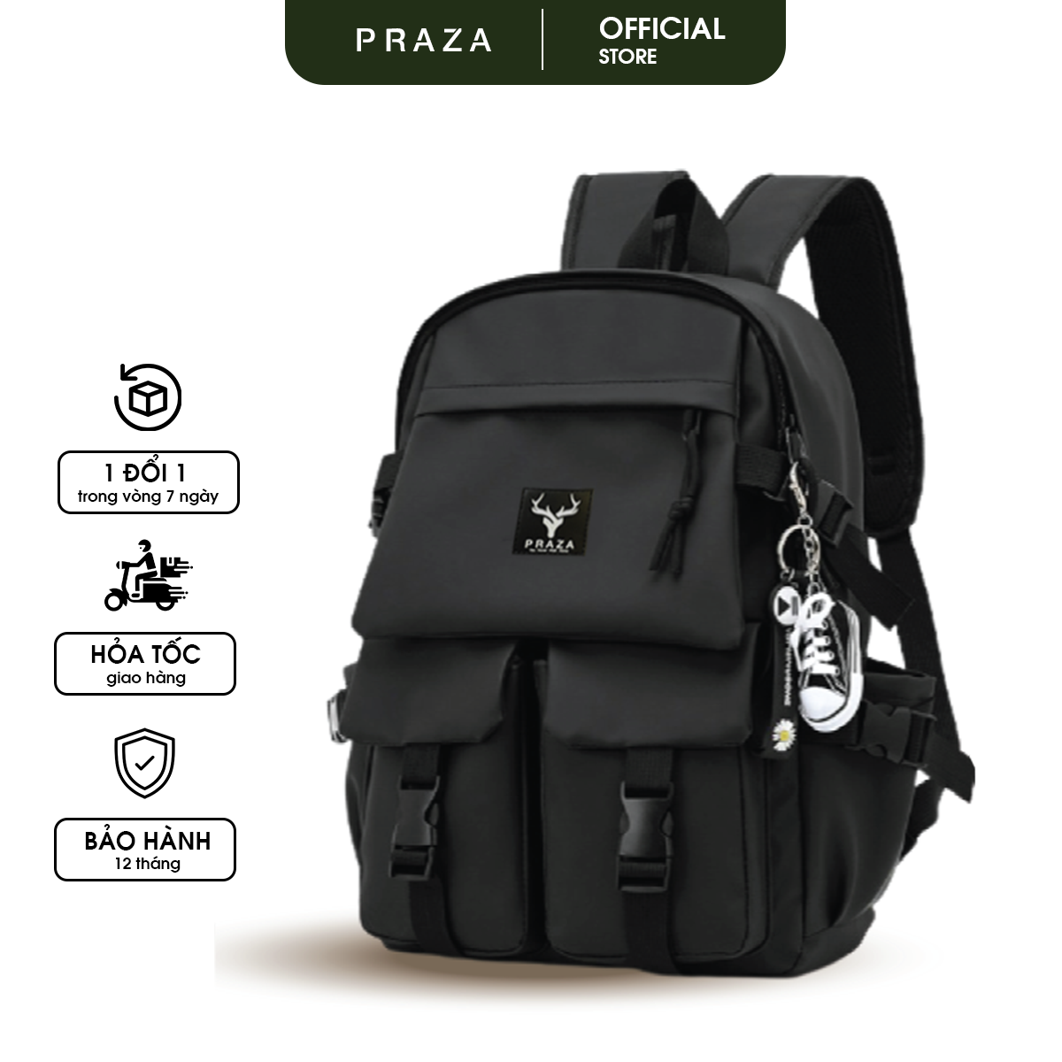 Balo Ulzzang Hàn Quốc CoolPra Sành Điệu PRAZA - BL188