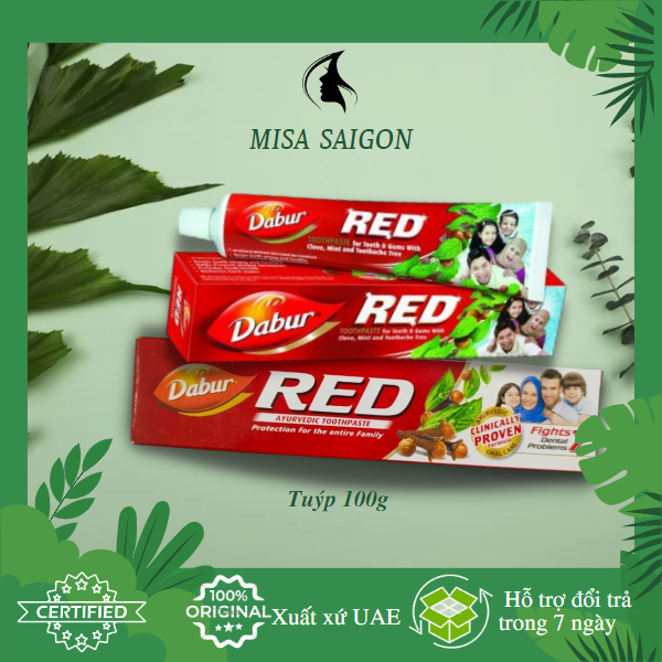 Kem đánh răng thảo dược dabur red toothpaste 100gr_ hsd 2025