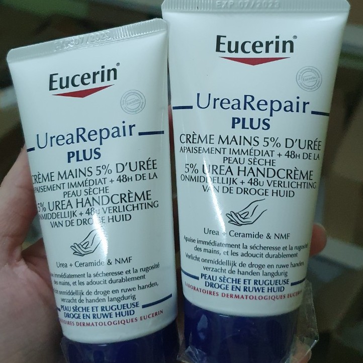 Kem dưỡng da tay eucerin urea repair plus 5% urea + ceramide 75ml