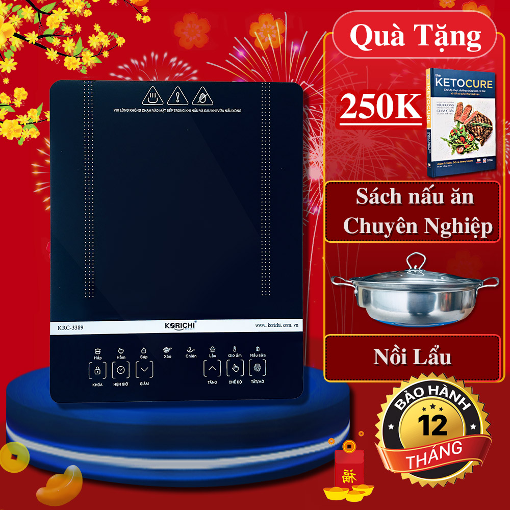 Bếp điện từ đơn Korichi KCR3389 bảo hành chính hãng 12 tháng