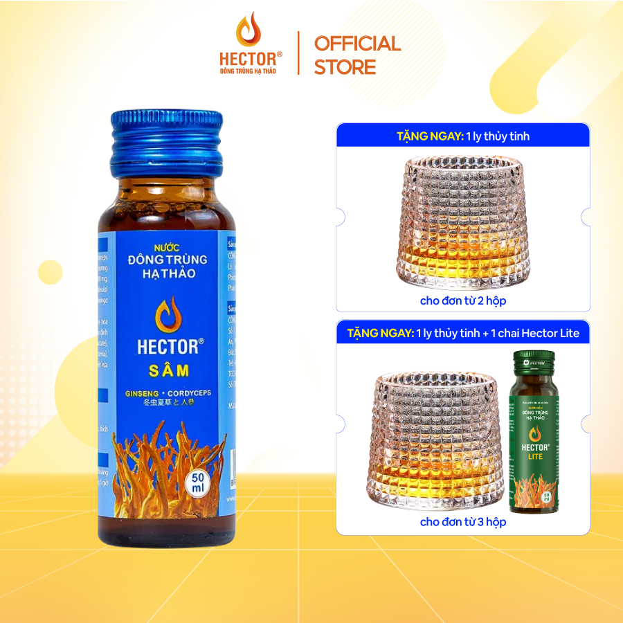 Combo 20 chai Nước uống Đông Trùng Hạ Thảo Hector Sâm
