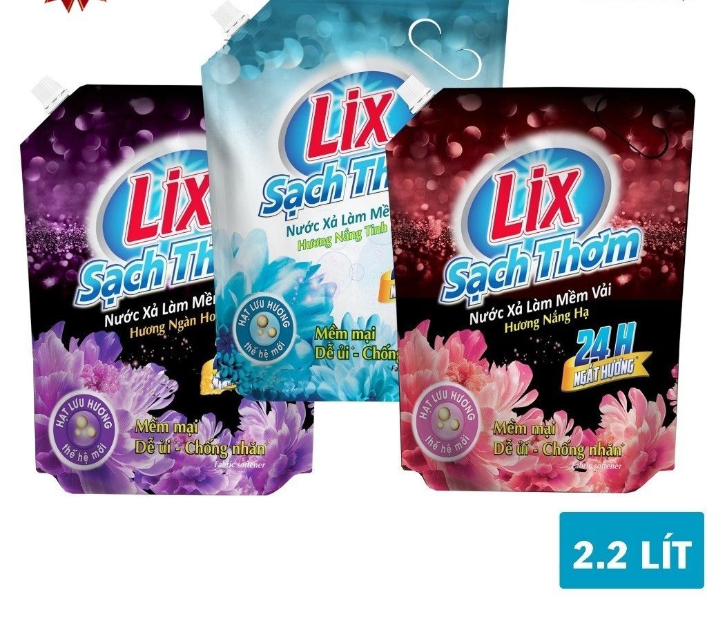  Nước xả vải Lix 2,2L  3.8kg Đậm đặc lưu hương lâu suốt 48h 