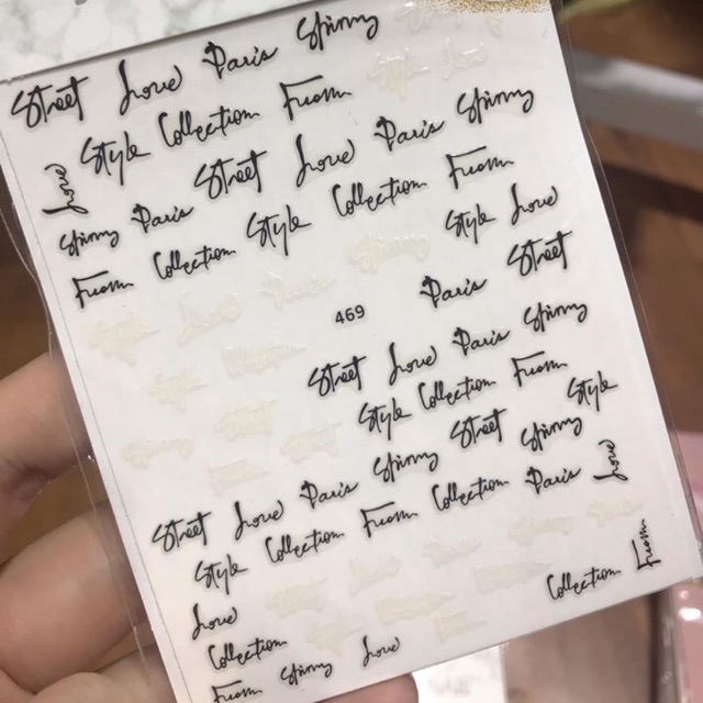 Sticker chữ 2 Phụ kiện Nail