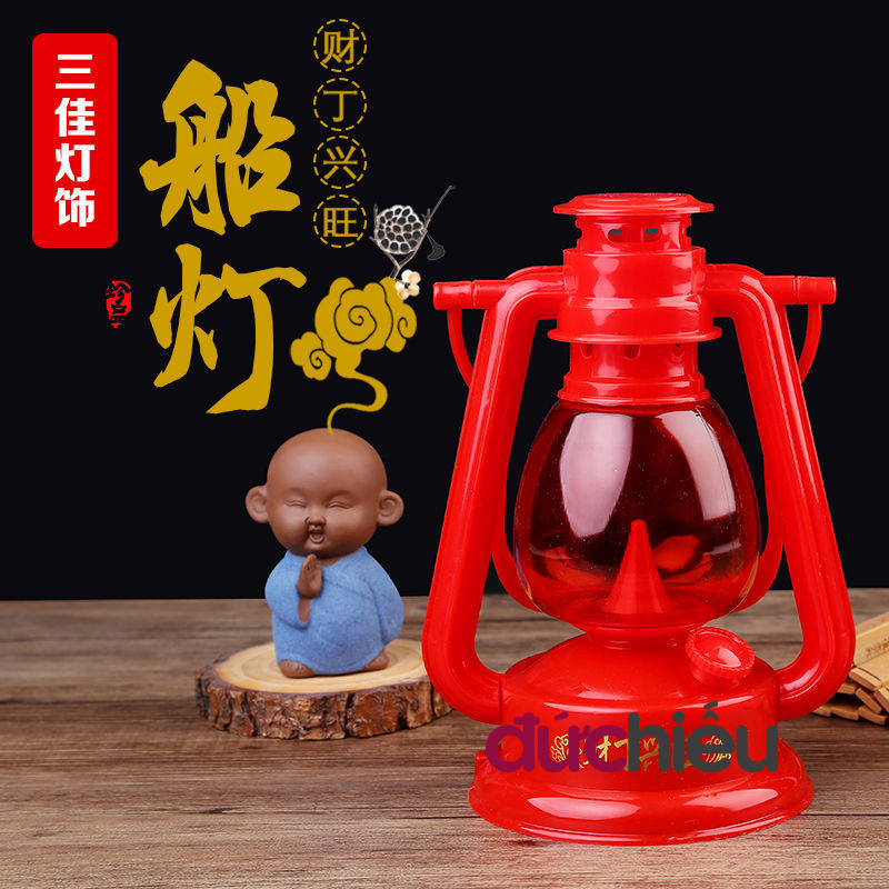 Đèn dầu bão điện tử dùng pin loại to, đèn thờ cúng – Đức Hiếu Shop