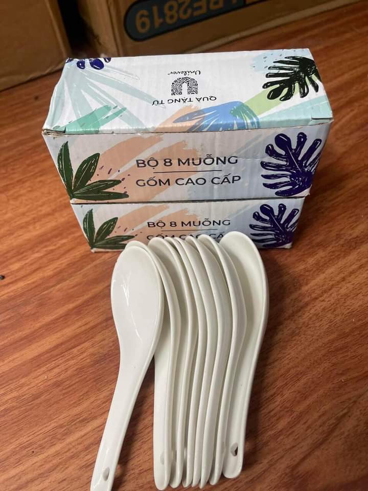 Hộp quà 8 thìa sứ unilever - quà tặng cao cấp từ unilever
