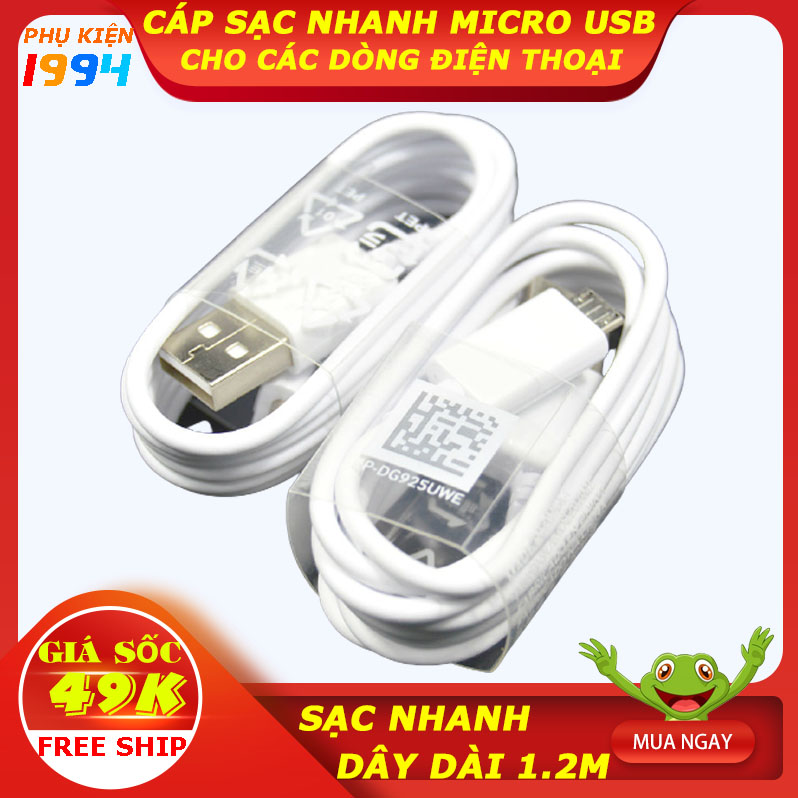 Combo 02 cáp sạc nhanh samsung micro usb chính hãng