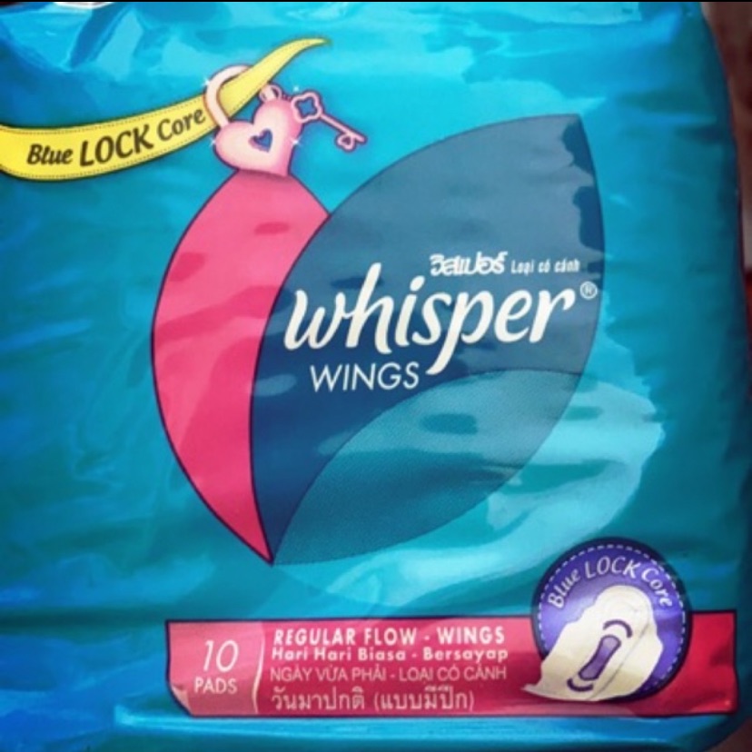 Băng vệ sinh Whisper có cánh 10 miếng