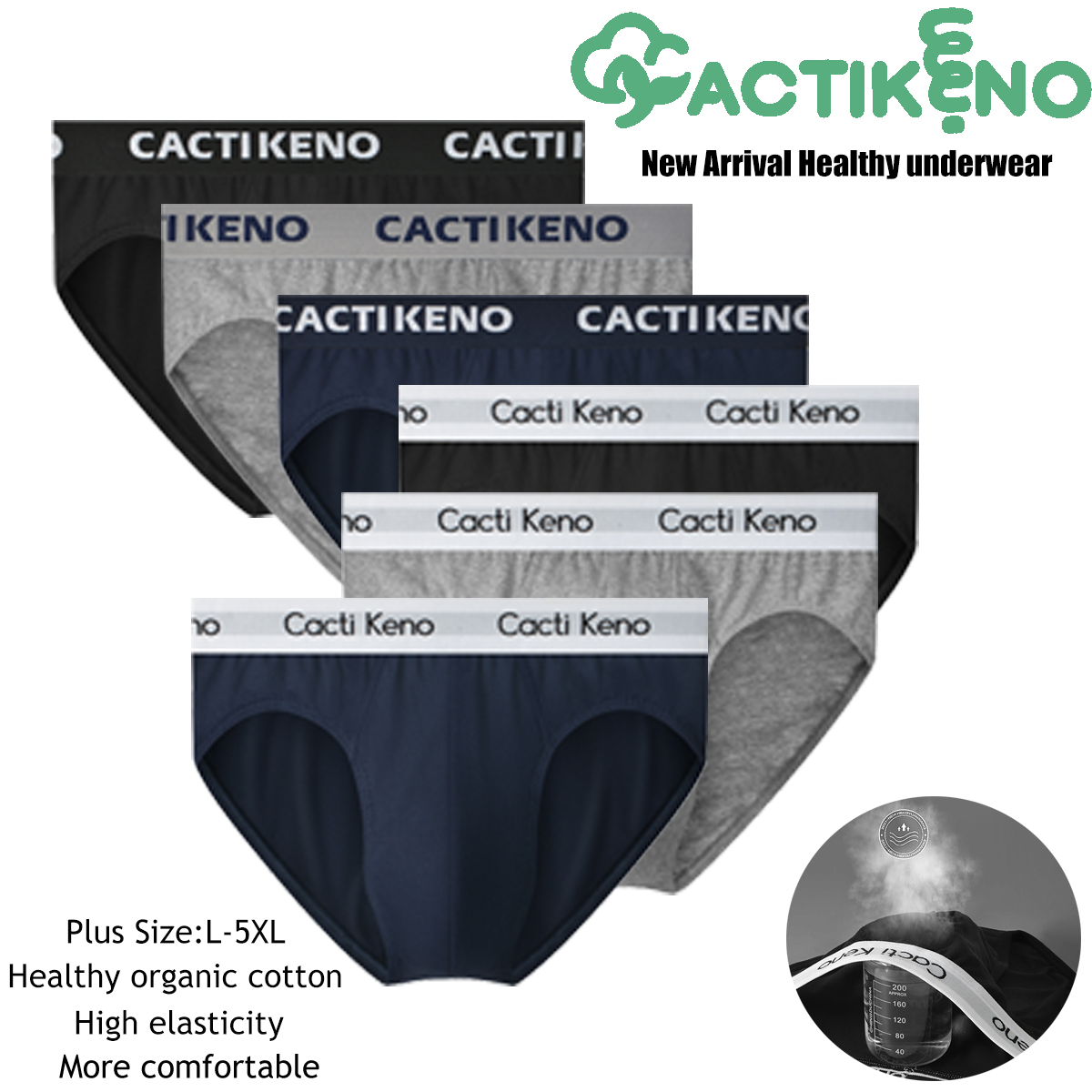 Cacti keno quần lót nam combo 3 quần lót nam cao cấp chống vi trùng cotton boxer tam giác quần lót