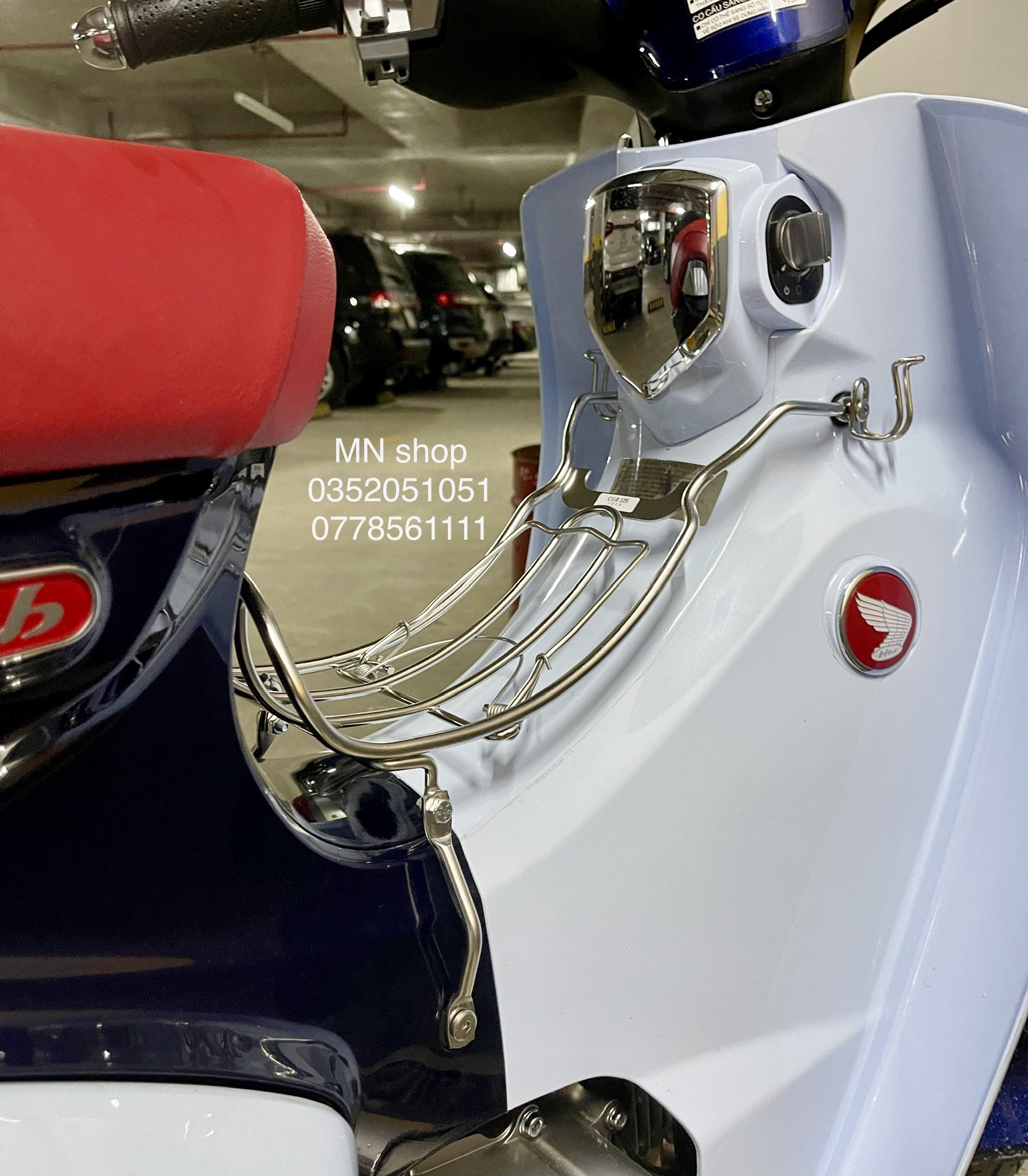 Giá đỡ trung tâm Baga giữa super cub 125 mẫu cong inox