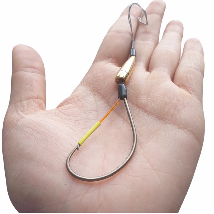 KÈM CHÌ - Lưỡi câu cắm cá lóc thật bằng nhái sống cao cấp dài 5cm x 2cm, lưỡi câu cá lóc đà nẵng nhạy nhất, lưỡi câu rê cá quả chuẩn campuchia, luoi cau ca loc gia re