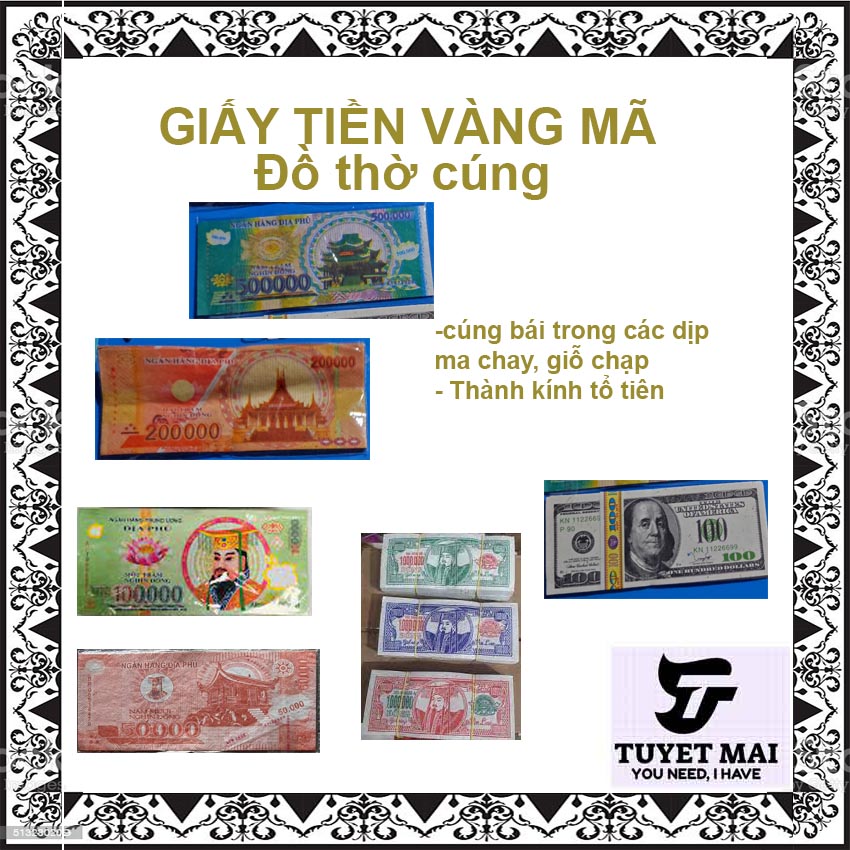 [freeship 5 xấp] giấy cúng vàng mã tiền giấy 1 cục 10 thẻ, hóa vàng ngày cúng giỗ tổ tiên ông bà