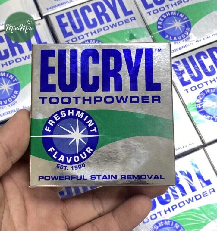 Bột trắng răng Eucryl Freshmint Flavour Toothpowder - Bột đánh răng bạc hà -MiniMiu