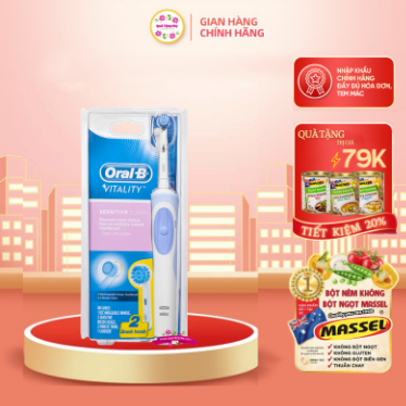 Bàn chải đánh răng điện Oral-B Sensitive Clean lông bàn chải cực mềm giúp làm sạch nhẹ nhàng vượt trội