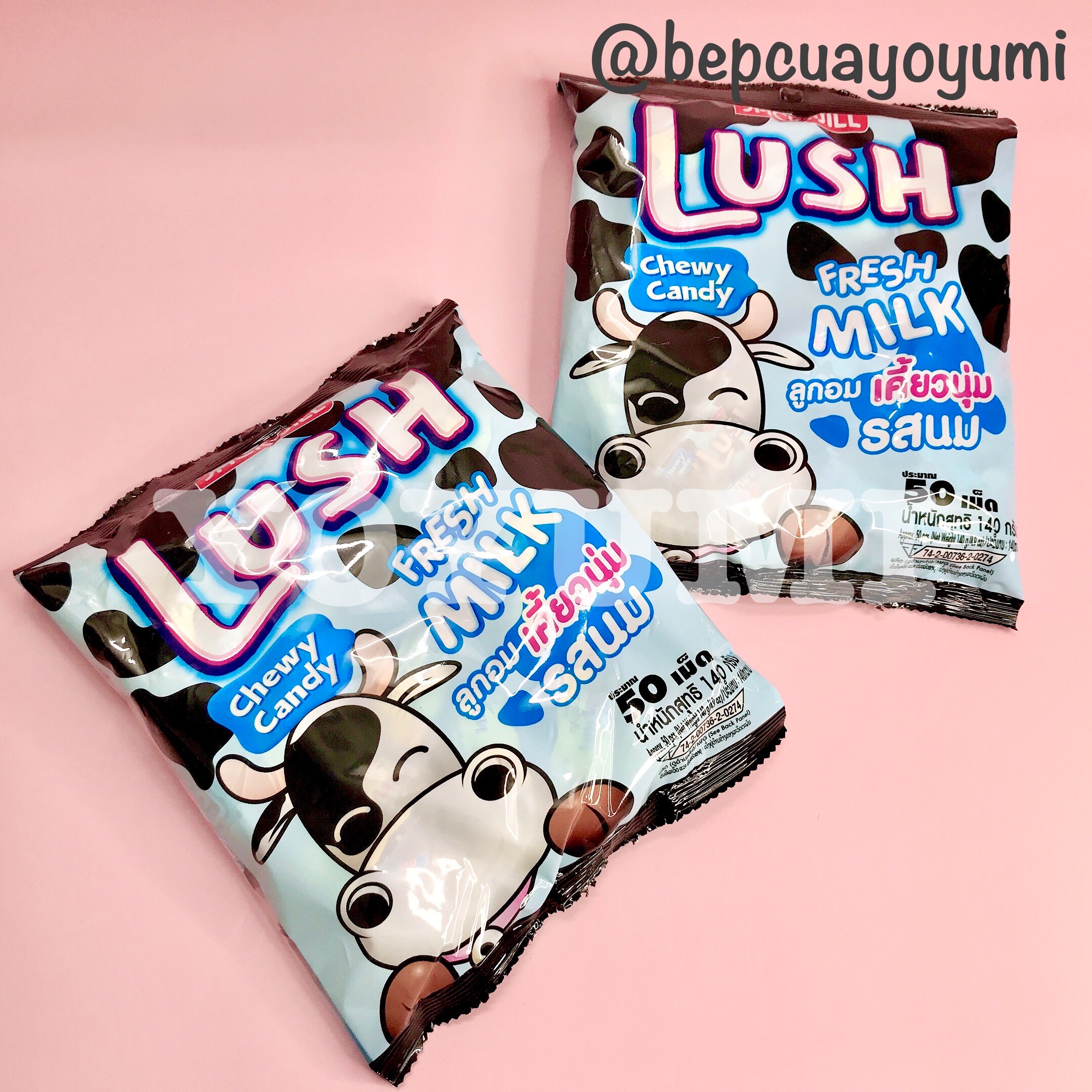Kẹo sữa bò lush jack&jill thái lan 140g
