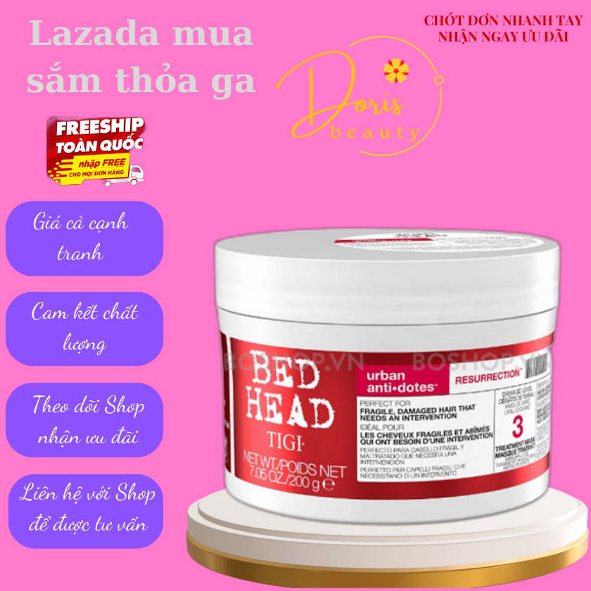 Kem hấp tóc phục hồi hư tổn bed head tigi 200gr
