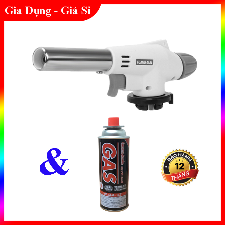 Bộ Đèn Khò Gas Mini Flame 920 TẶNG Kèm 1 Bình Gaz Mini 250g Đèn Khò Ga Có Mồi Lửa