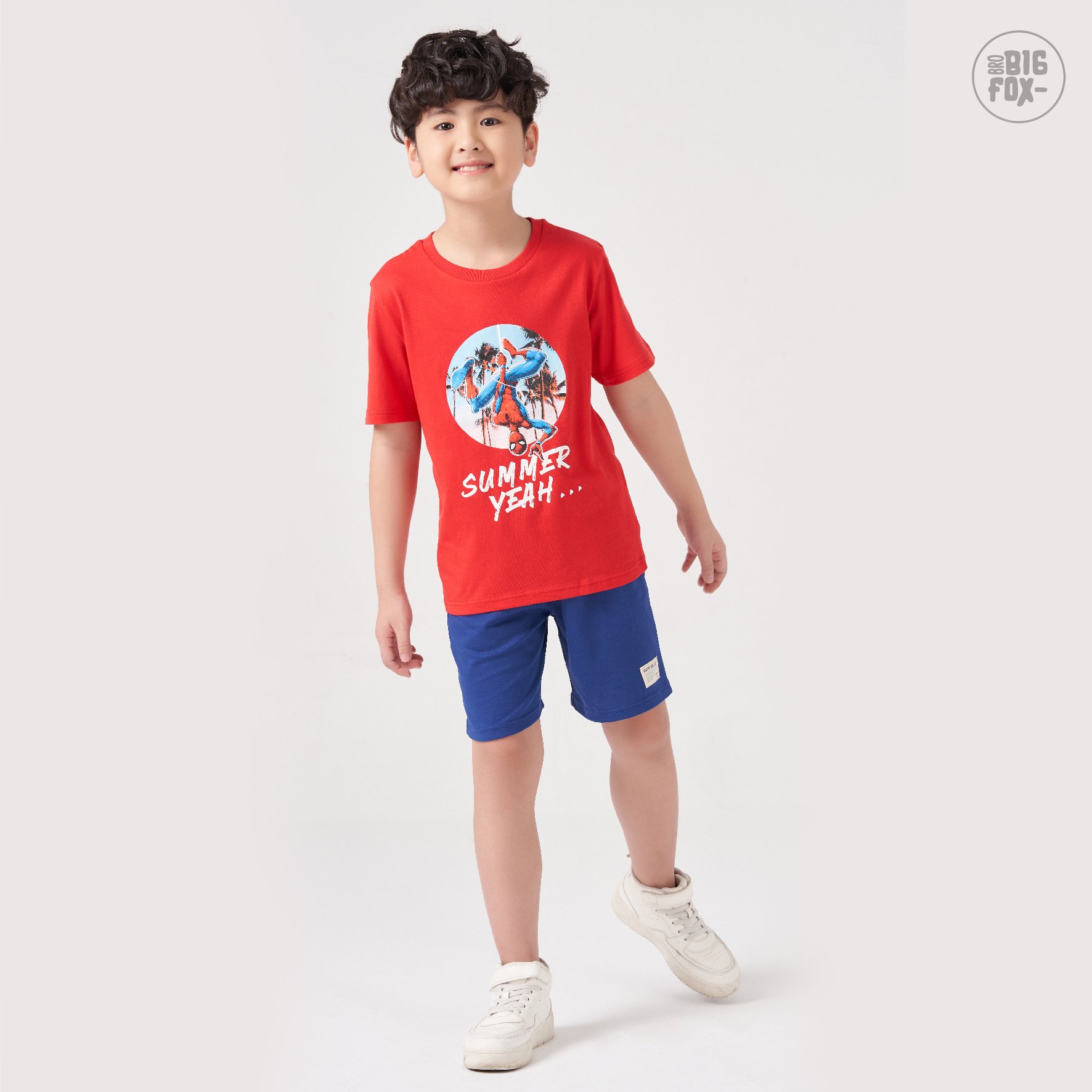 Bộ quần áo siêu nhân bé trai bigfox - miss meow chất liệu cotton hình in người nhện 10 – 40 kg
