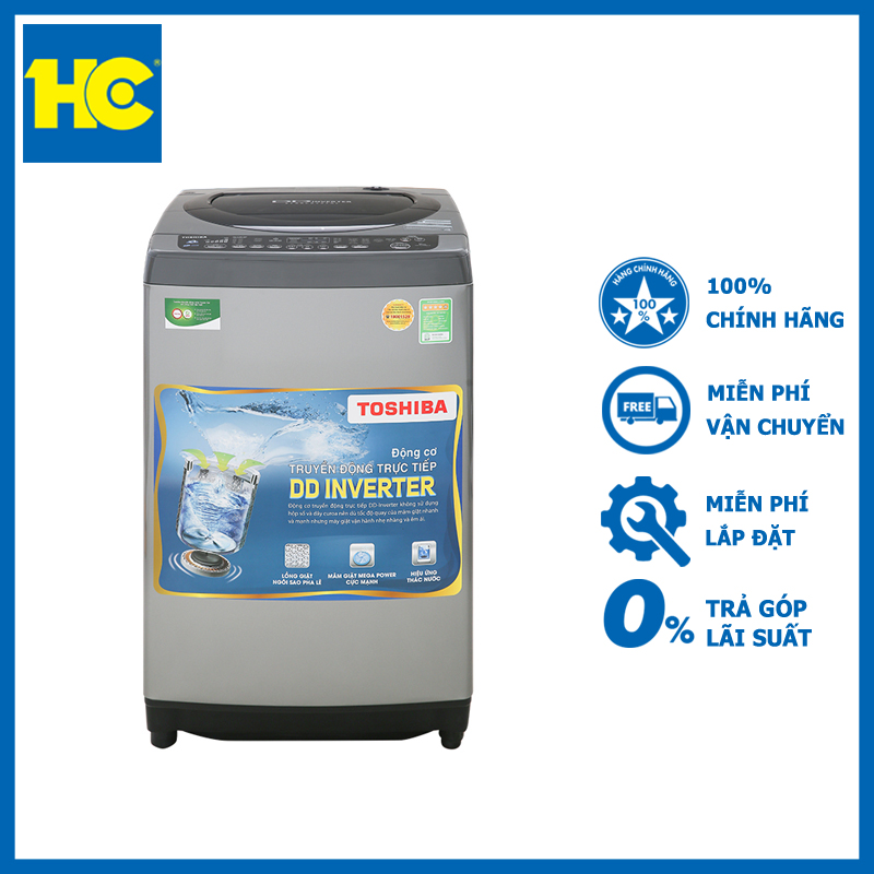 Máy giặt lồng ngang Toshiba Inverter 9 Kg AW-DJ1000CV - Miễn phí vận chuyển & lắp đặt - Bảo hành chính hãng
