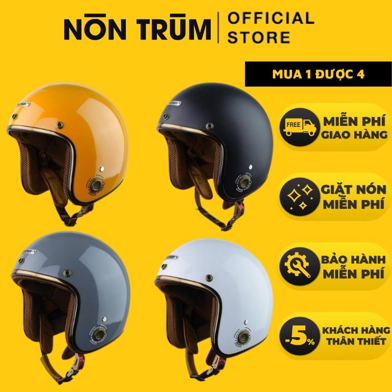 Mũ bảo hiểm 3/4 RONA R8 freesize vòng đầu 55-58cm phù hợp cho nam và nữ đi xe máy - Nón Trùm
