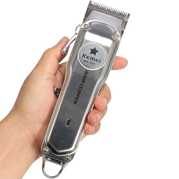 Tông Đơ Cắt Tóc Chuyên Nghiệp Kemei Km-1997 Lưỡi Cắt Sắc Bén, Vỏ Hợp Kim Nhôm Chắc Chắn – Bảo Hành 12 Tháng